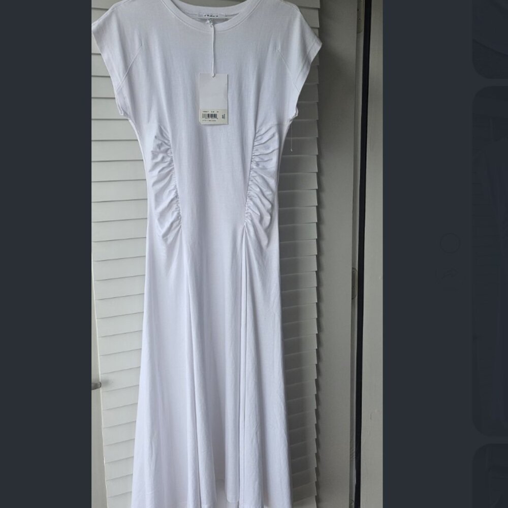 Frame Fitted Flare Cotton Midi Dress - SIZE XS (New with tags) - Picture 3 of 6